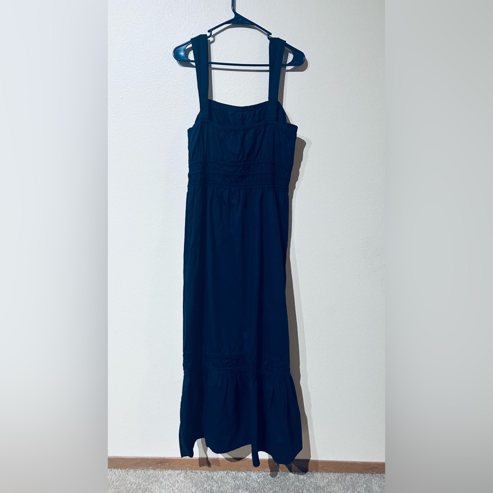 LOFT Navy Square-Strap Maxi Dress - Picture 7 of 8